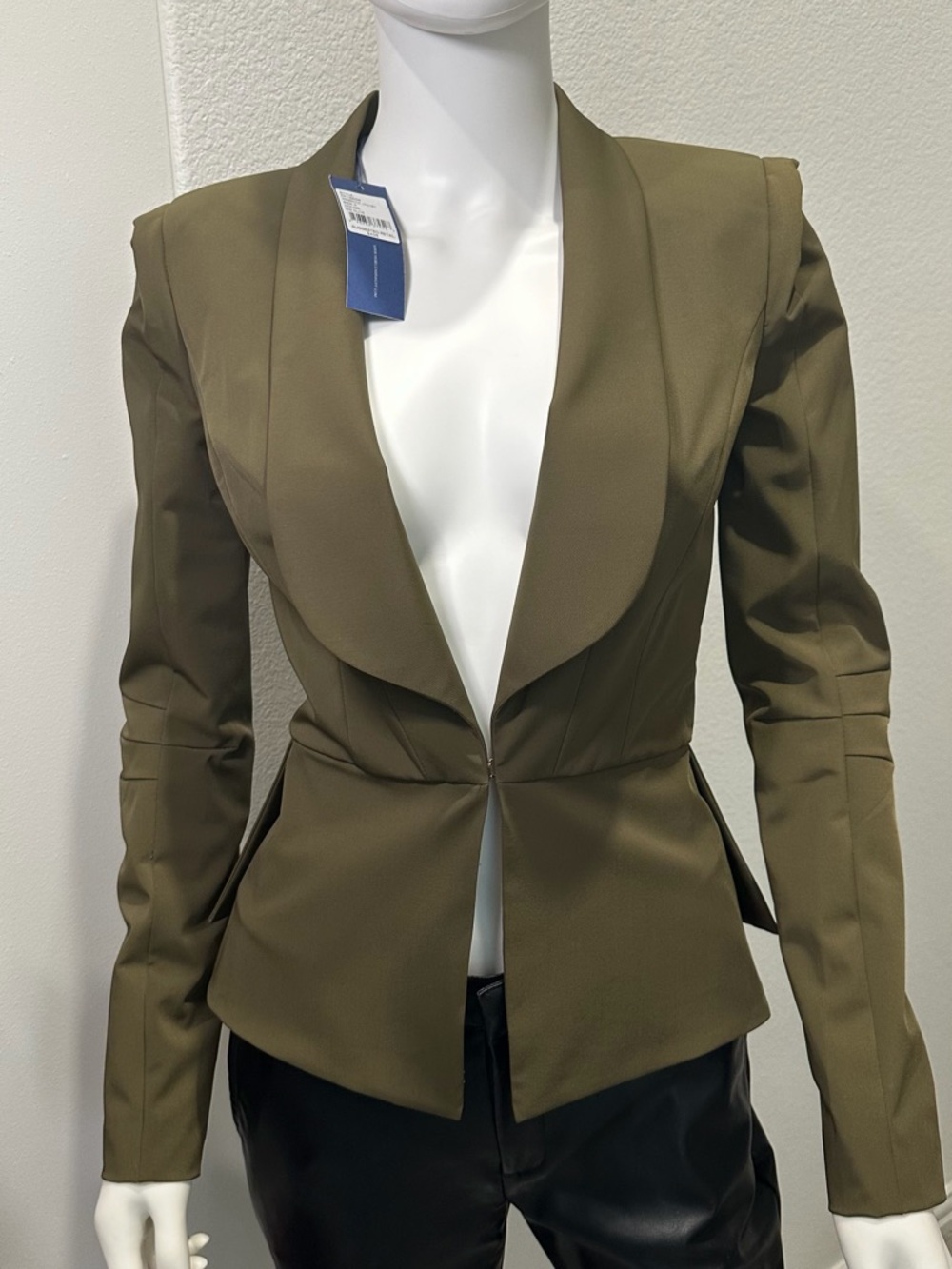 NWT Rebecca Minkoff Peplum Jacket/Blazer Olive Size 0